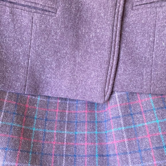Pendleton Vintage Wool Suit Purple Plaid Plus Jacket Skirt Set Classic Tartan 16 - Picture 9 of 11